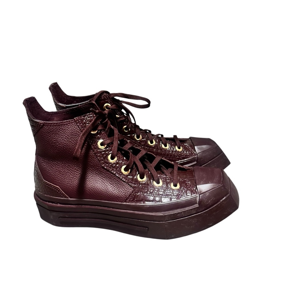 Converse Women's Chuck 70 De Luxe Squared Croc-embossed Leather Limited Size 8.5 - Picture 3 of 8